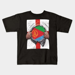 Eritrea Flag English Flag Ripped Open - Gift for Eritrean From Eritrea Kids T-Shirt